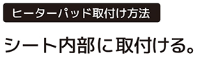 シート内部に取付ける。