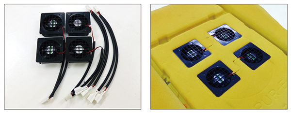 送風ファンを追加できます。（別売り）